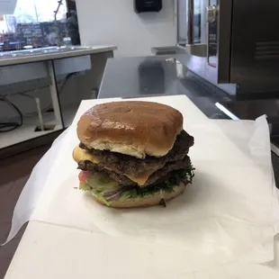 Double meat cheeseburger