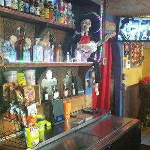 Cute little bar at entrance of comedy gunfight in Tombstone Western Theme Park.