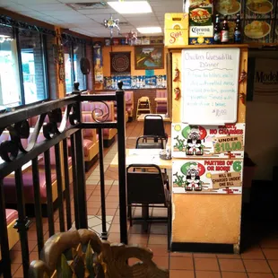 the dining area