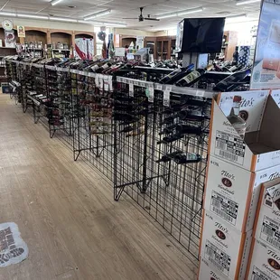 Empty wine racks