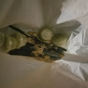 a spoon and fork in a bag