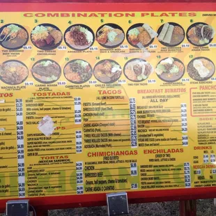 Drive thru menu. I went here for breakfast because of their breakfast burritos. Hope they are good!!