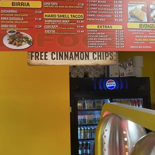 Free Cinnamon Chips when you dine in.