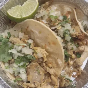 Mini chicken street taco