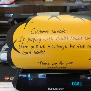a customer update
