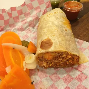 Chorizo breakfast burrito