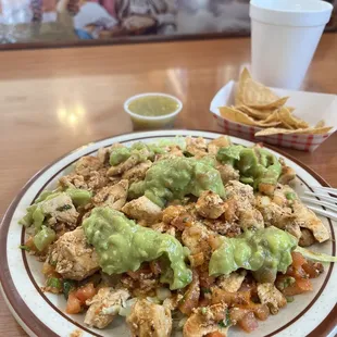 Chicken bowl... didn&apos;t feel Hispanic other than those Fresh seat covers.