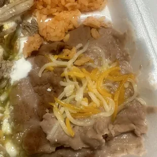 Green Chilaquiles (verde) with Carnitas