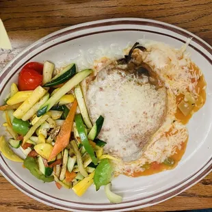 Chile relleno with veggies