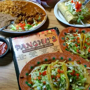 plates of mexican food