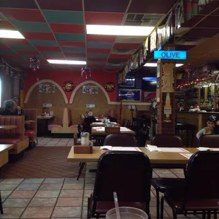 The seating area