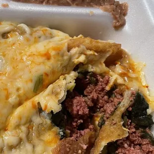 Raw chicken Chile relleno