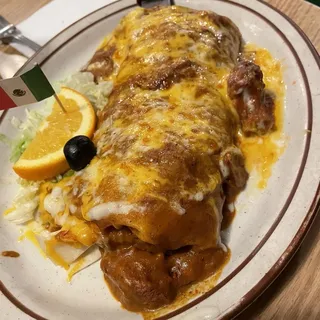 Chile Colorado Beef Burrito