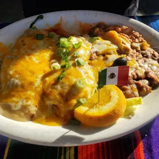 14. Chile Relleno and Enchilada Combo Plate