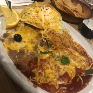 20. Two Cheese Enchilada Combo Plate