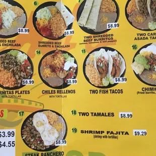 the menu