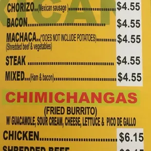a menu for the pancho&apos;s mexican restaurant