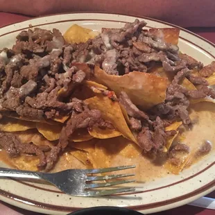 Beef nachos.