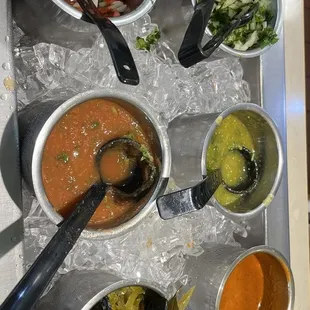 Salsa bar - love all of it especially the pickles