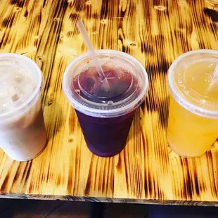 Horchata jamaica and mango
