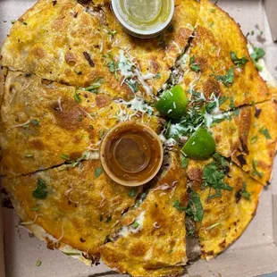 Pizza birria available Fridays and Saturdays is SO GOOD