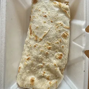 BRC burrito (beans, rice and cheese)