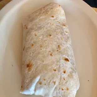 BRC burrito (beans, rice, cheese burrito)