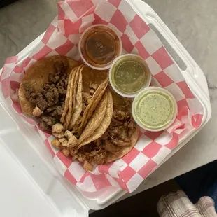 Steak, Chicken, and Pork Taco