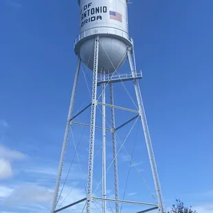 San Antonio Water Tower is easy landmark for Poncho&apos;s.