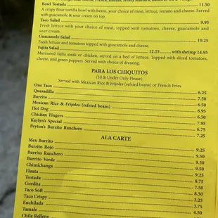 menu 2/22/25