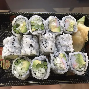 I have 2 rolls, the California roll and the AAC roll! Both so good!!!
