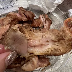 Raw chicken