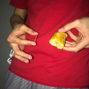 Found a tooth-pick inside the egg roll!!!!!! Took a bite and it was already in his mouth