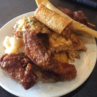 a plate of food on a table