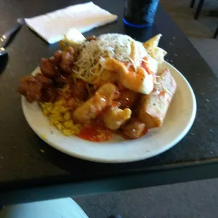 a plate of food on a table