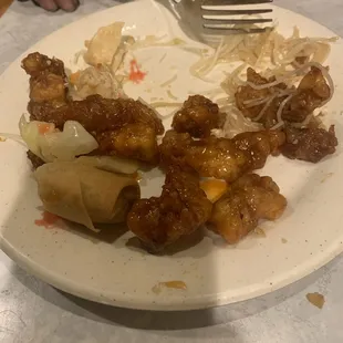 a plate of food on a table