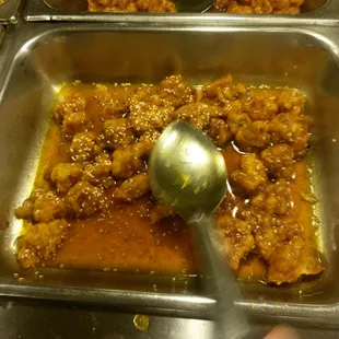 the food being served