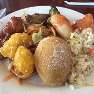 a plate of food on a table