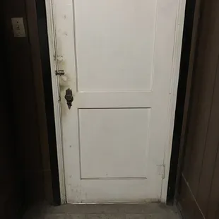 Bathroom door inside