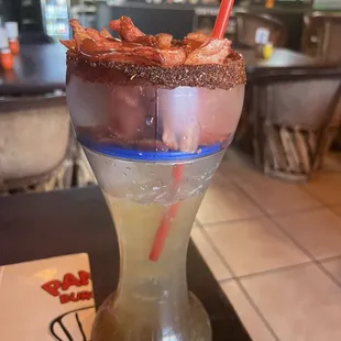 Micheloca - check if they put everything in there. No peanuts and frituras. They ran out of peanuts and gave a small bowl of frituras.