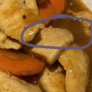Hair on my chicken.
