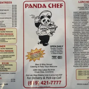 Menu as of 6/14/23