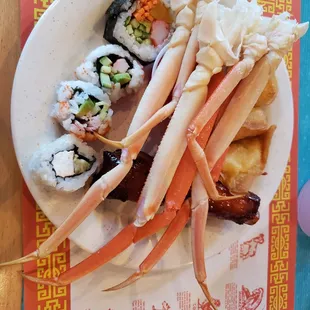 Crab Legs and Sushi