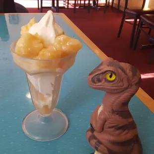 Bob the Raptor Says "This is coconut sundae prey."