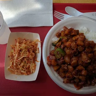 Kimchi and garlic chicken