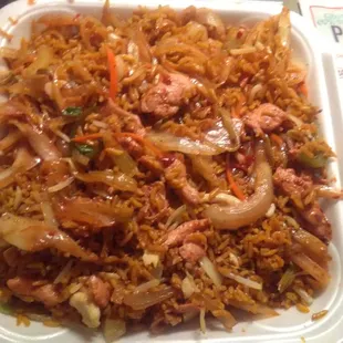 $10 worth of rice! 50¢ worth of chicken