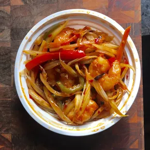 Shrimp with garlic sauce