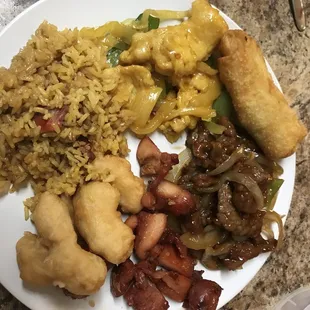 a plate of food on a table