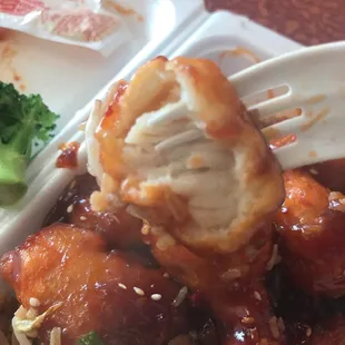 Sesame chicken not bad could be better