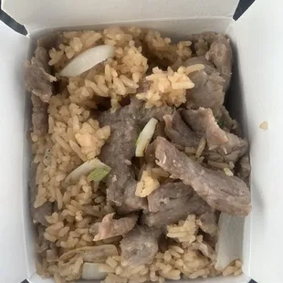 rice with meat and onions